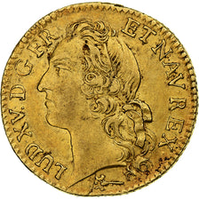 France, Louis XV, louis d'or au bandeau, 1741, Amiens, Gold, EF(40-45)