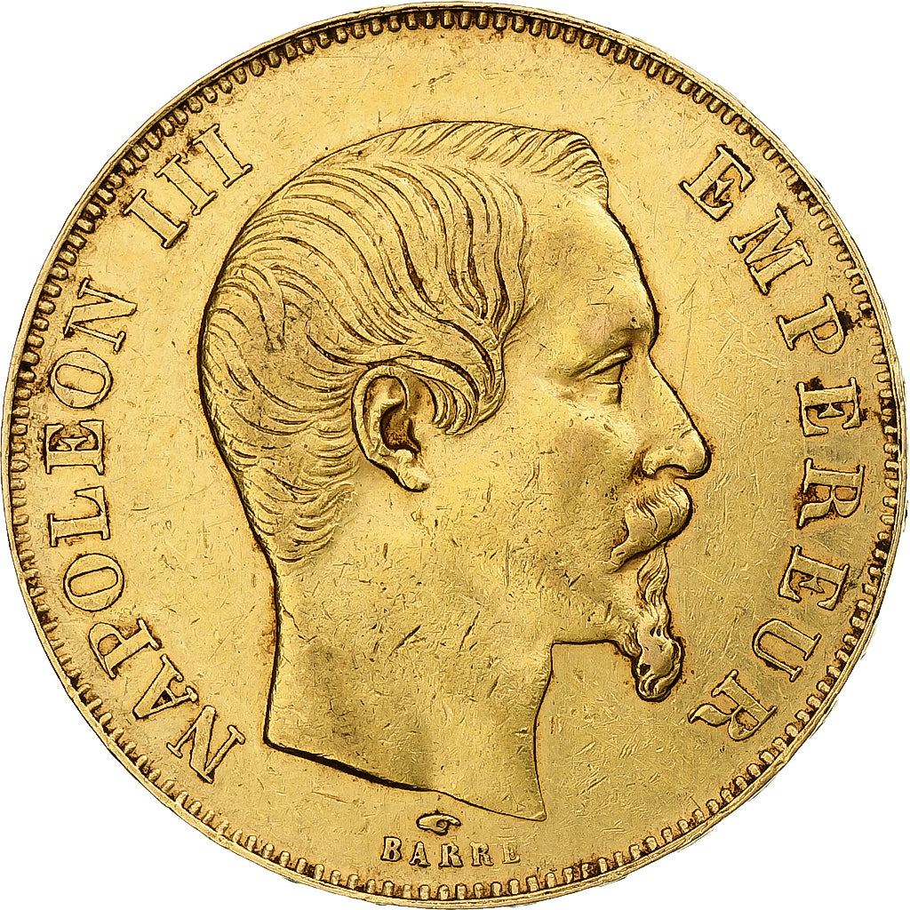 France, 50 Francs, Napoléon III, 1857, Paris, Or, TTB+