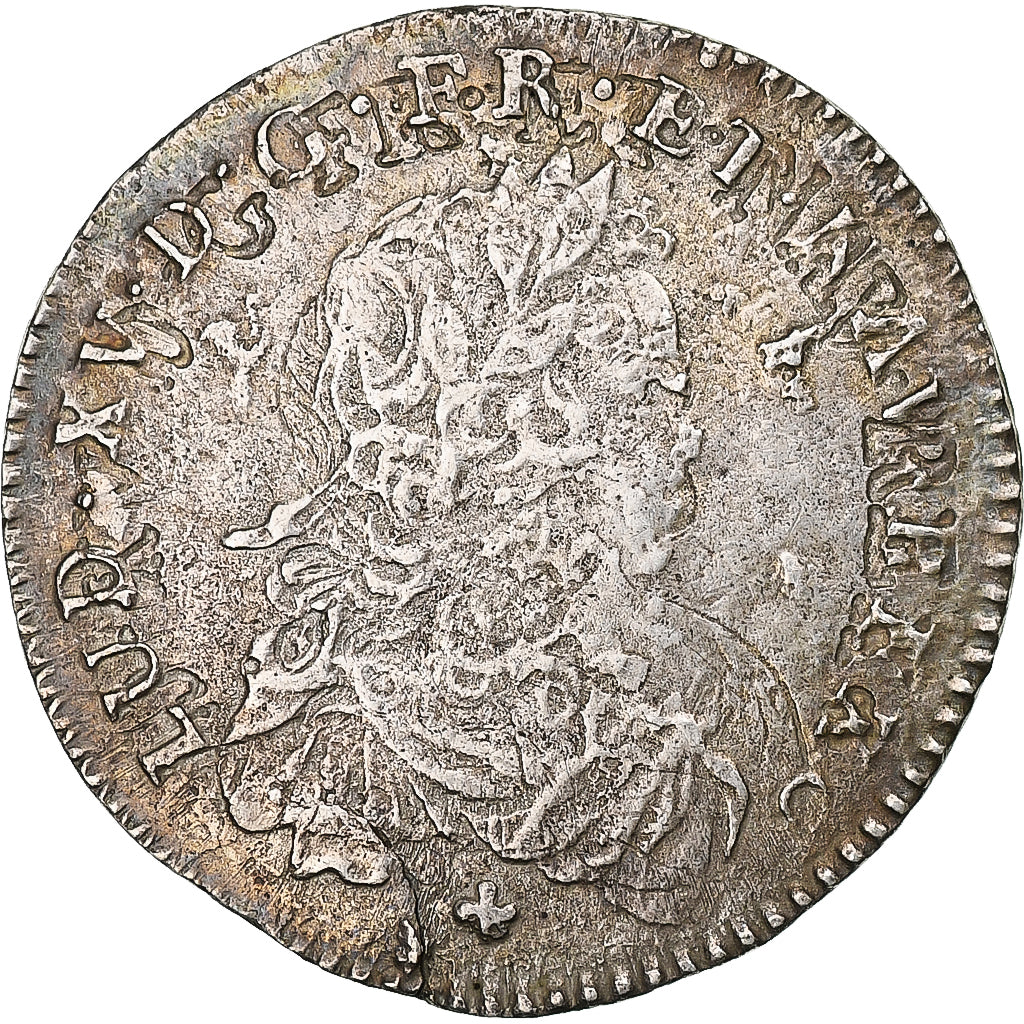 Frankrijk, Louis XV, 1/6 Écu de France, 1721, Tours, réformé, Zilver, FR+