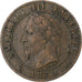 France, Napoleon III, 1 Centime, 1870, Paris, Bronze, AU(50-53), Gadoury:87