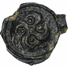 Suessiones, Potin au swastika, c. 60-50 BC, Bronze, AU(50-53), Latour:7873