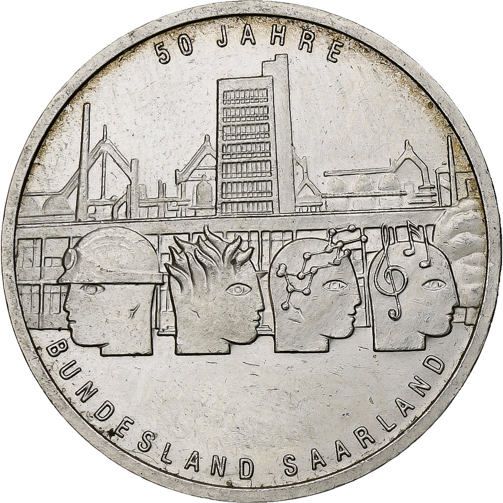 Germany, 10 Euro, Saarland, 2007, Karlsruhe, Silver, MS(63), KM:263