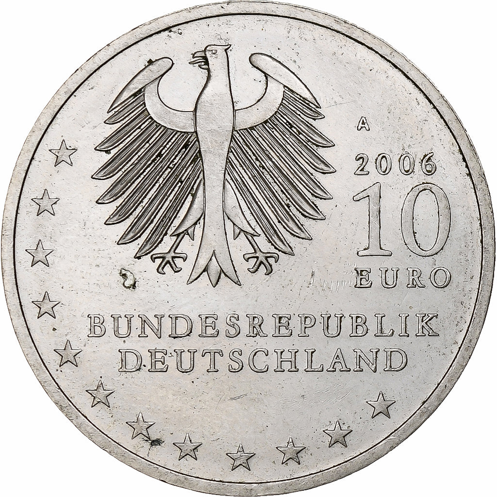 Alemania, 10 Euro, 800 Years of Dresden, 2006, Berlin, Plata, SC, KM:246