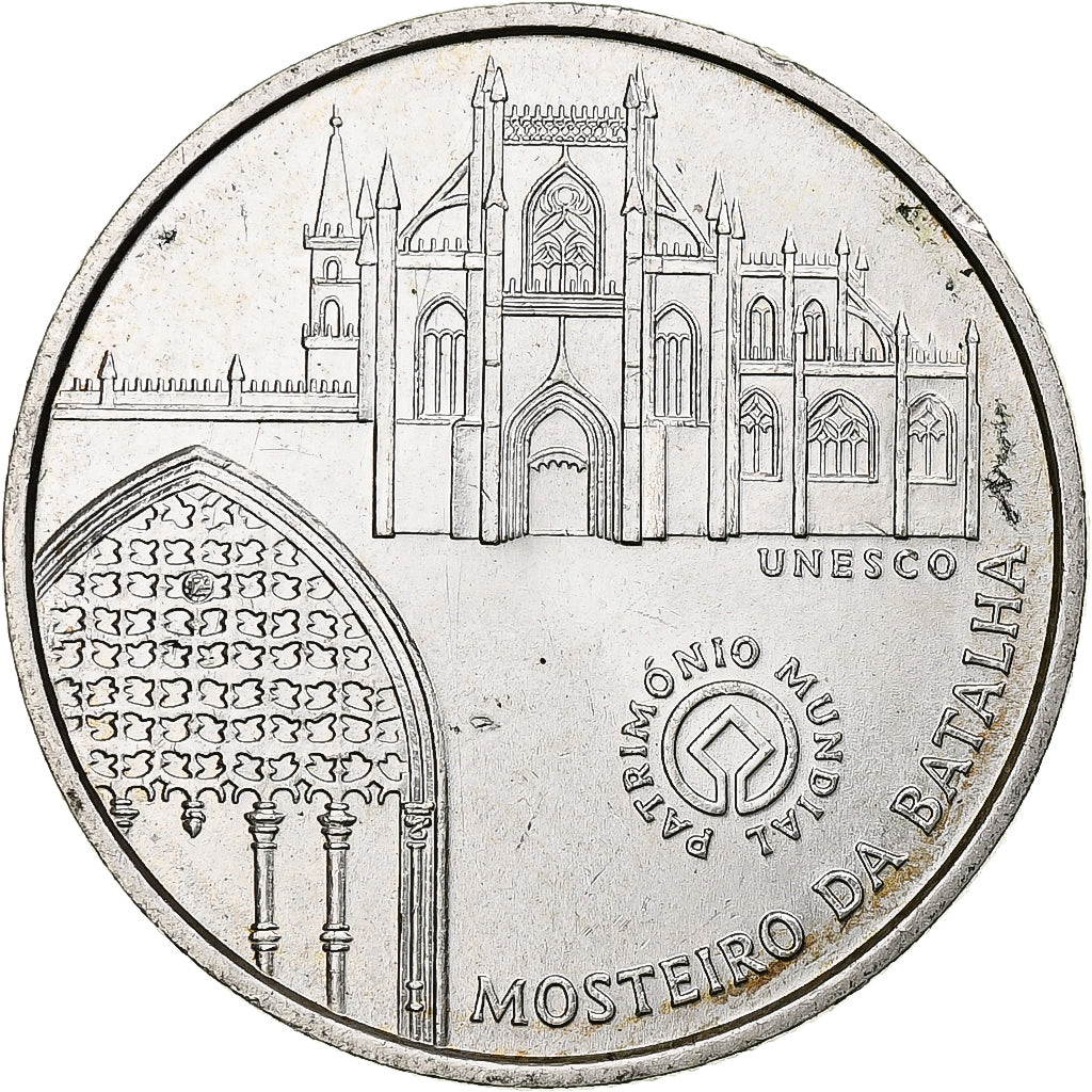 Portugal, 5 Euro, Monastery of Batalha, 2005, Silver, MS(64)