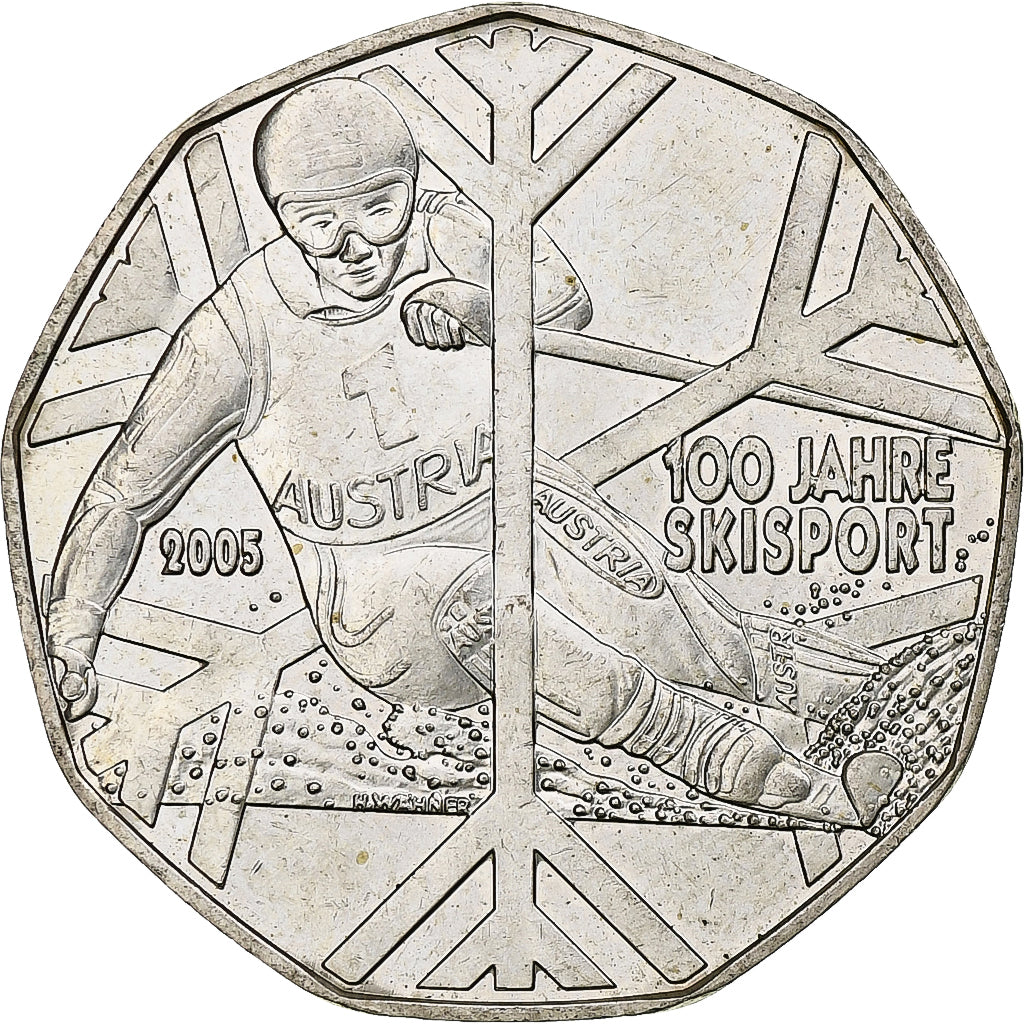 Austria, 5 Euro, Skiing, 2005, Vienna, Silver, MS(63), KM:3117
