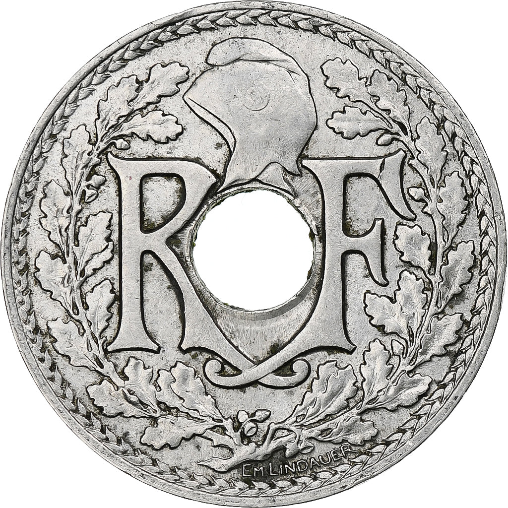 Frankreich, 25 Centimes, Lindauer, 1914, Paris, Souligné, Nickel, VZ