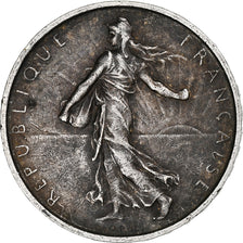 França, 5 Francs, Semeuse, 1963, Paris, Prata, AU(50-53), Gadoury:770