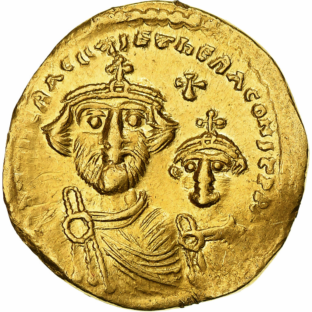Heraclius & Heraclius Constantin, Solidus, 610-641, Constantinople, Oro, BB+