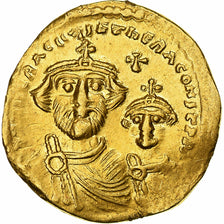 Heraclius & Heraclius Constantin, Solidus, 610-641, Constantinople, Oro, BB+
