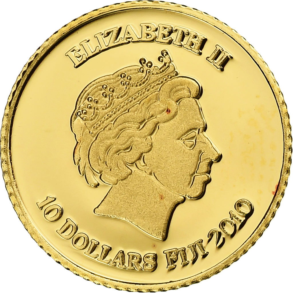 Figi, Elizabeth II, 10 Dollars, History of Ancient Egypt, 2010, FS, Oro, FDC