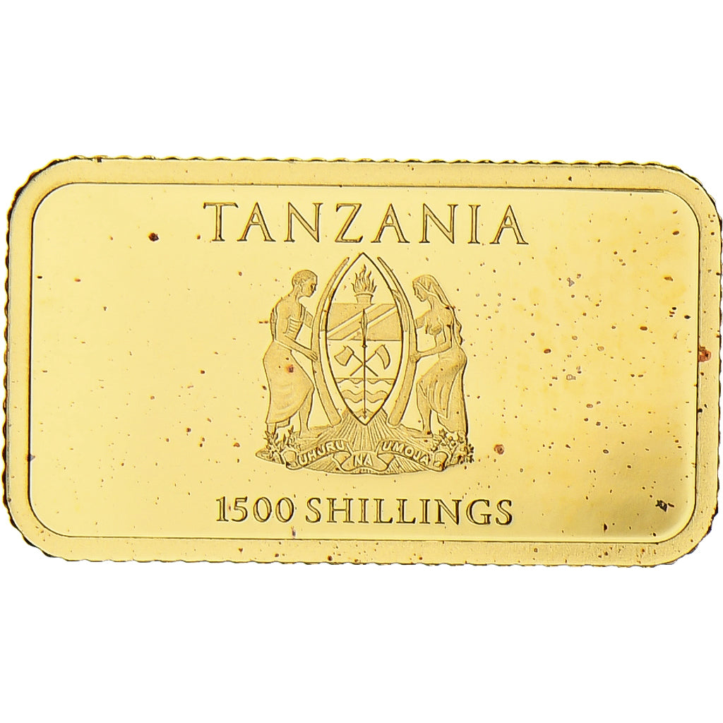 Tanzania, 1500 shillings, Three Wise Monkeys, 2014, Prueba, Oro, FDC