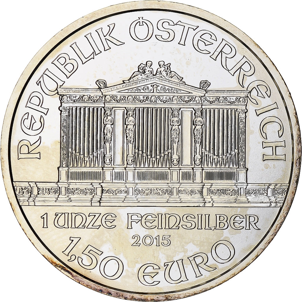 Autriche, 1-1/2 Euro / 1 Oz, Orchestre philharmonique, 2015, Vienna, Argent