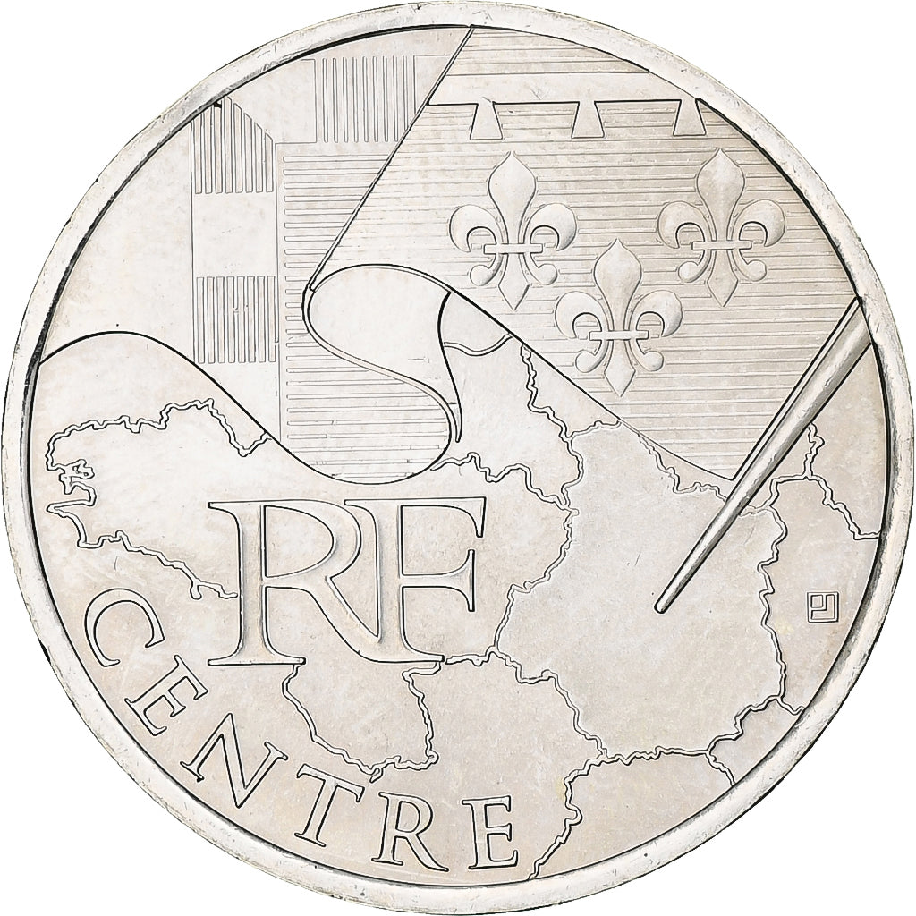 Frankrijk, 10 Euro, Centre, 2010, MDP, Zilver, PR+