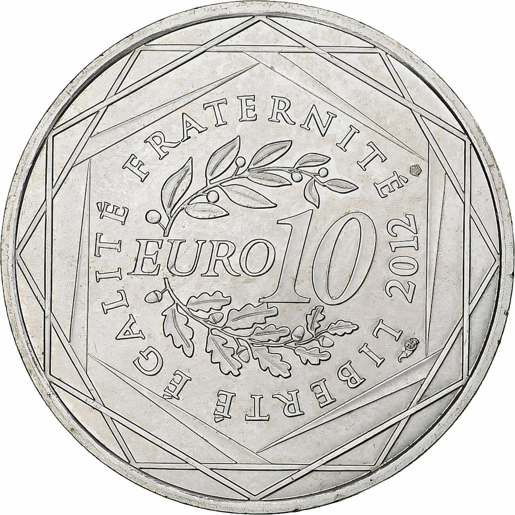 France, 10 Euro, Centre, 2012, MDP, Silver, MS(60-62)