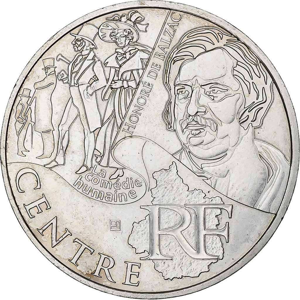 França, 10 Euro, Centre, 2012, MDP, Prata, MS(60-62)