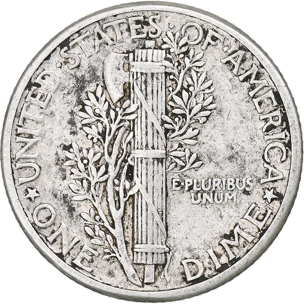 Stati Uniti, Dime, Mercury, 1927, Philadelphia, Argento, BB+