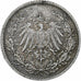 NIEMCY - IMPERIUM, Wilhelm II, 1/2 Mark, 1917, Berlin, Srebro, AU(55-58), KM:17