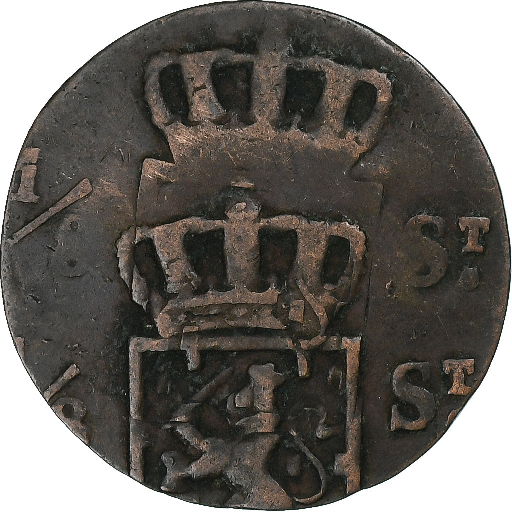 NETHERLANDS EAST INDIES, William I, 1/8 Stuiver, Uncertain date, Double-strike