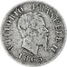 Włochy, Vittorio Emanuele II, 50 Centesimi, 1863, Milan, Srebro, VF(30-35)