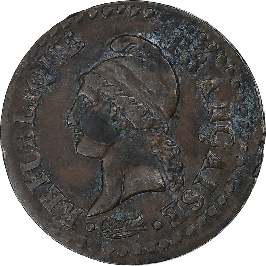 Frankreich, 1 Centime, Dupré, AN 7, Paris, Kupfer, SS, Gadoury:76