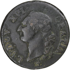 Francia, Louis XVI, Sol, 1791, Paris, 2nd semestre, Rame, MB, Gadoury:350