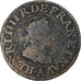 France, Henri IV, Double Tournois, 1608, Paris, Cuivre, TB, CGKL:222