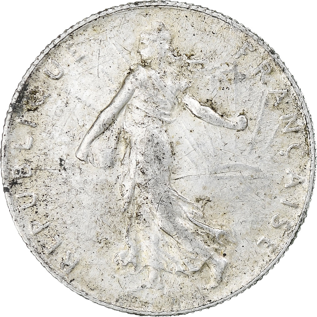Frankrijk, 50 Centimes, Semeuse, 1916, Paris, Zilver, ZF+, Gadoury:420, KM:854