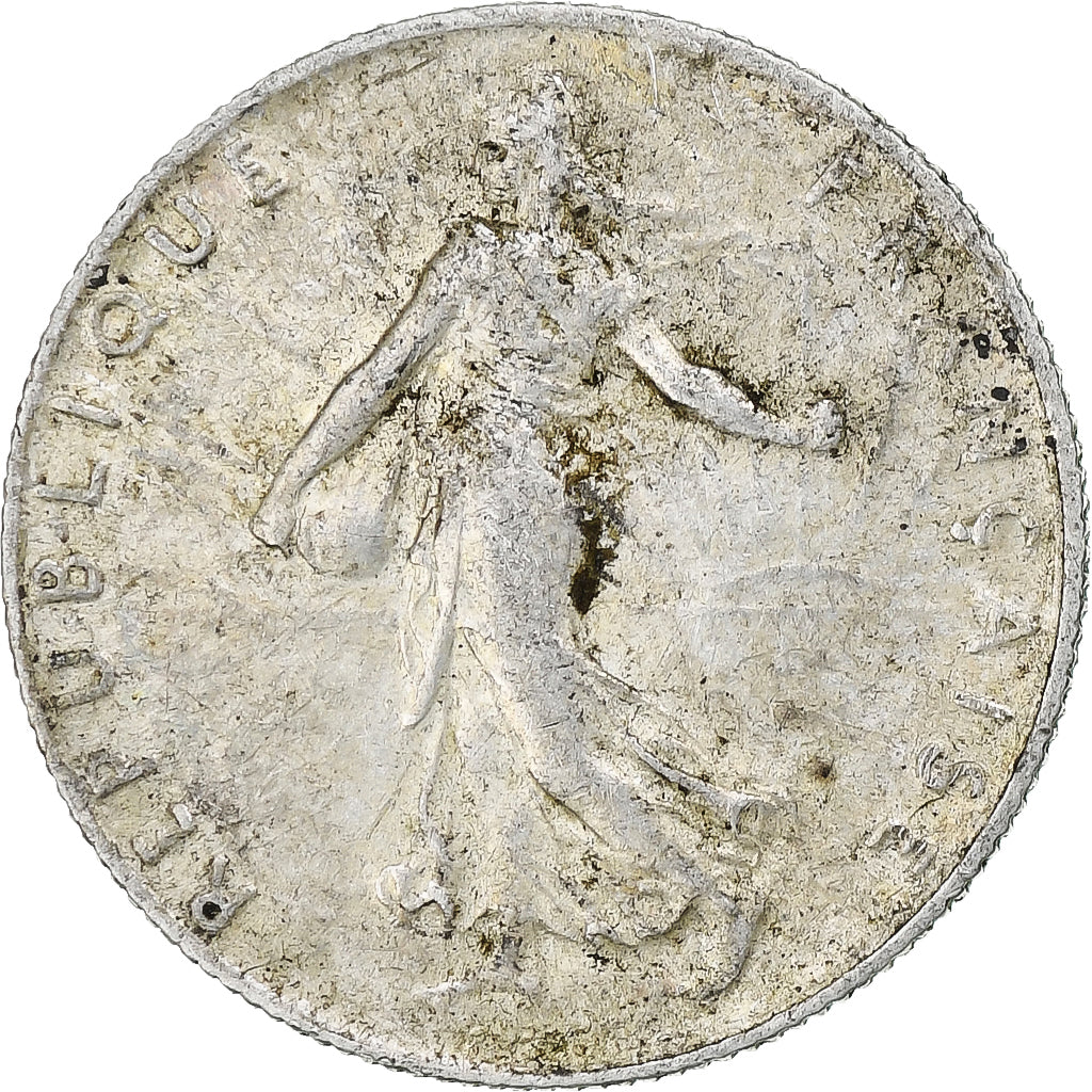 Frankrijk, 50 Centimes, Semeuse, 1917, Paris, Zilver, ZF+, Gadoury:420, KM:854