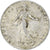Frankrijk, 50 Centimes, Semeuse, 1917, Paris, Zilver, ZF+, Gadoury:420, KM:854