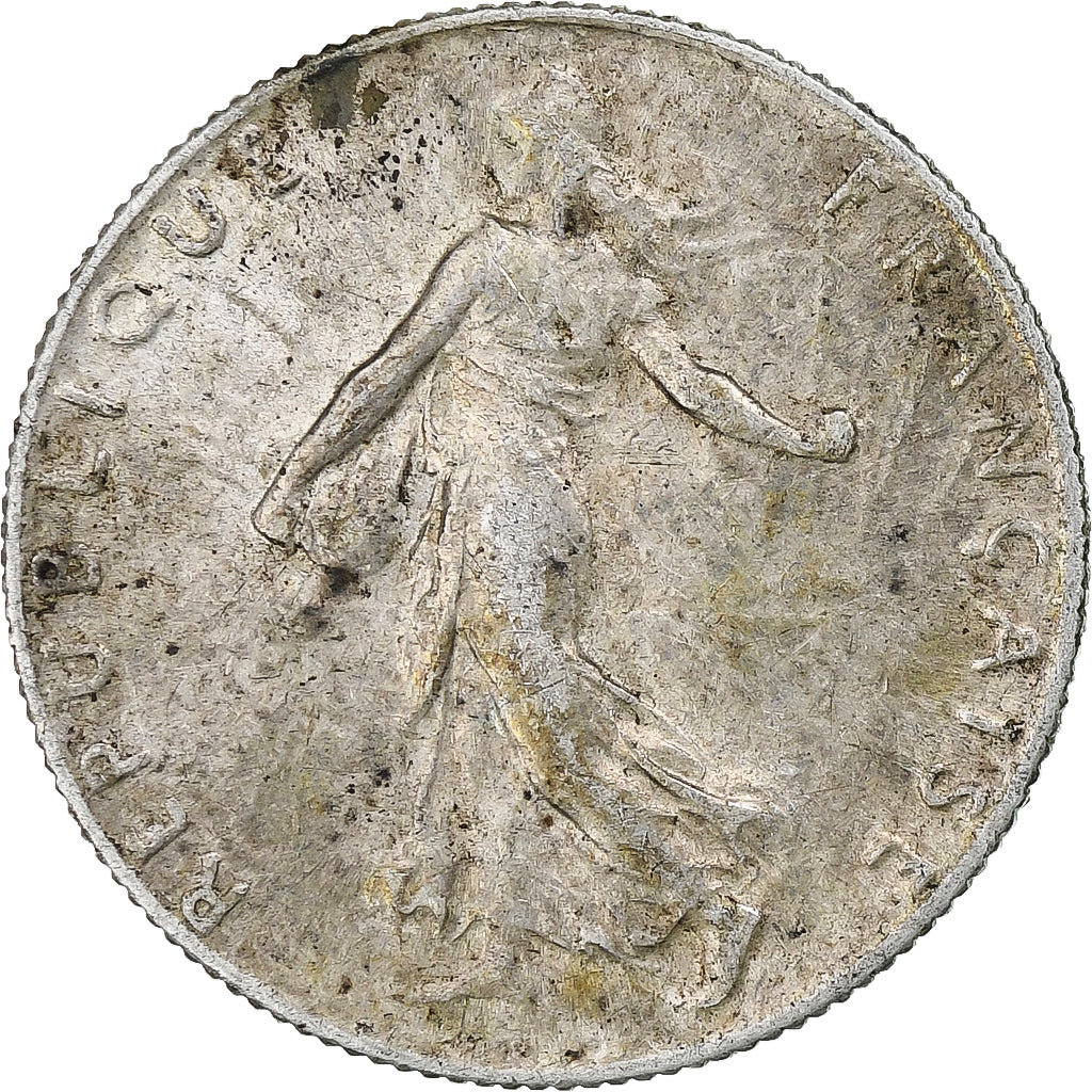France, 50 Centimes, Semeuse, 1918, Paris, Silver, AU(55-58), Gadoury:420