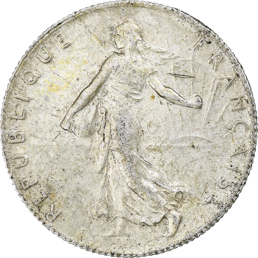 France, 50 Centimes, Semeuse, 1918, Paris, Silver, AU(55-58), Gadoury:420