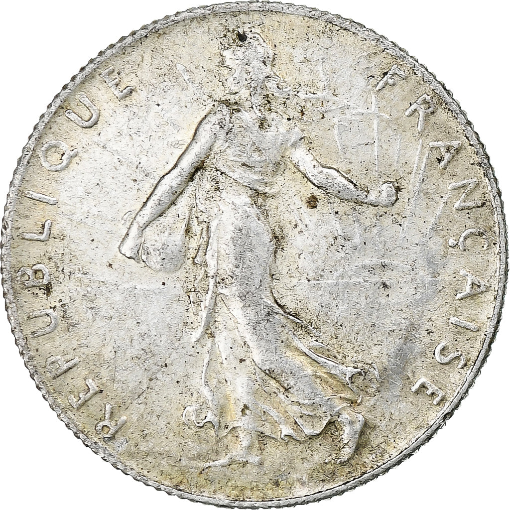 France, 50 Centimes, Semeuse, 1919, Paris, Silver, AU(50-53), Gadoury:420