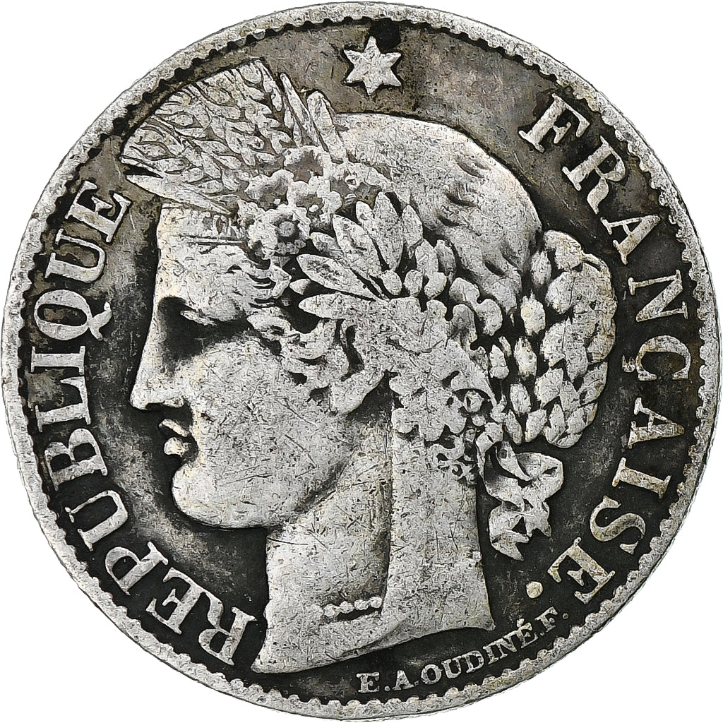 França, 50 Centimes, Cérès, 1894, Paris, Prata, EF(40-45), Gadoury:419a