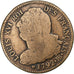 France, Louis XVI, 2 Sols, 1792 / AN 4, Strasbourg, Copper, F(12-15), Gadoury:24