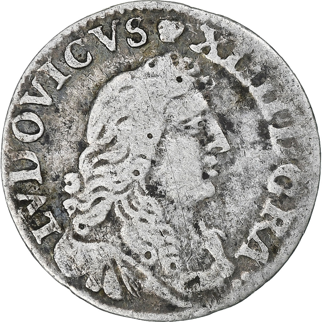 France, Louis XIV, 4 Sols des Traitants, 1677, Vimy, Argent, TB+, Gadoury:103