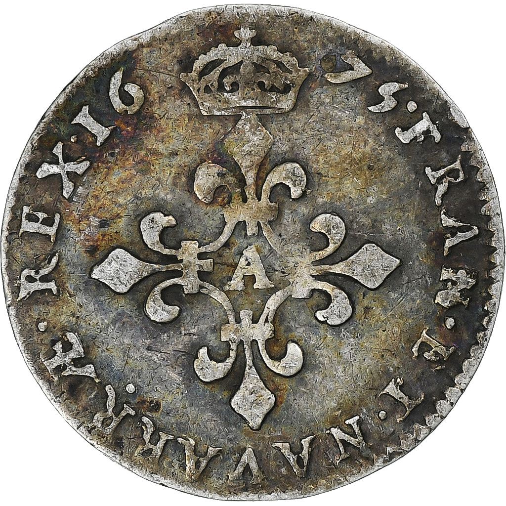France, Louis XIV, 4 Sols des Traitants, 1675, Paris, Argent, TB+, Gadoury:103