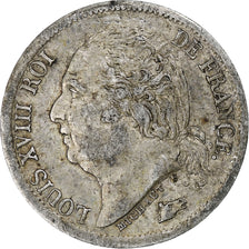 France, Louis XVIII, 1/2 Franc, 1816, Paris, Silver, EF(40-45), Gadoury:401