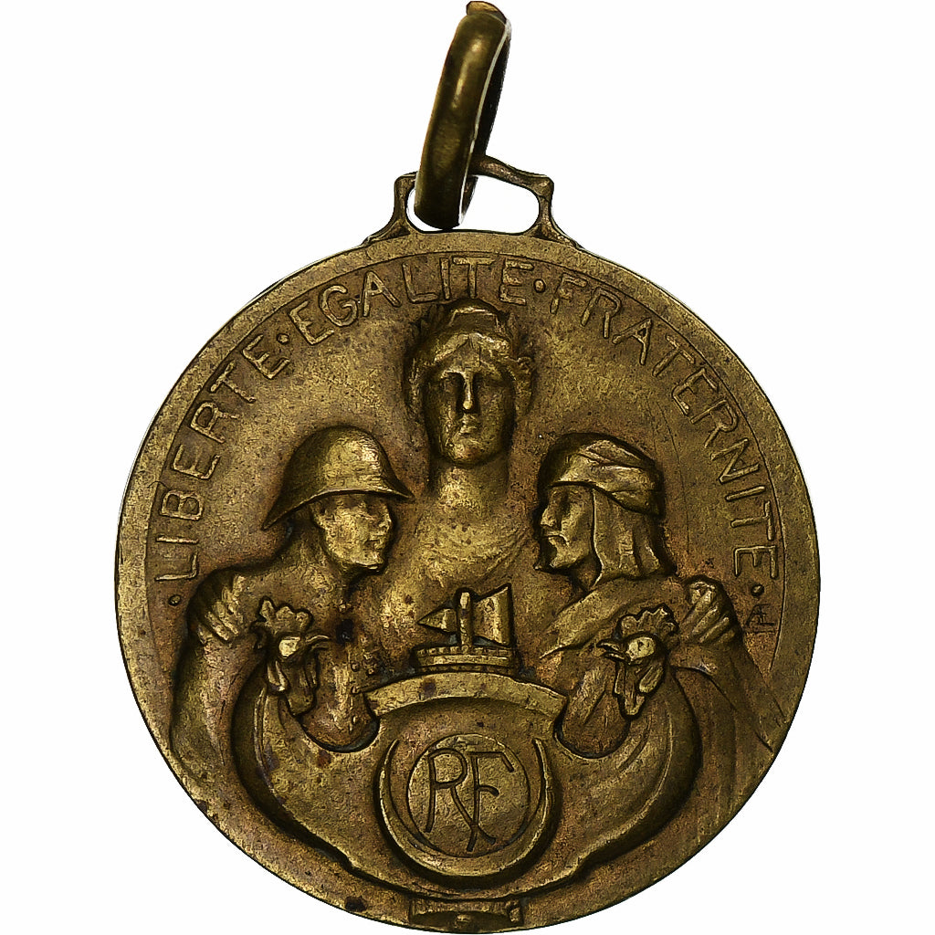 France, Medal, Aux Poilus du Maroc, n.d., Brass, AU(50-53)