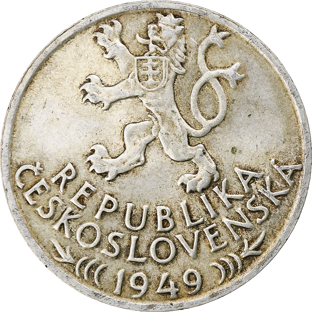 Czechoslovakia, 100 Korun, 1949, Silver, AU(50-53), KM:29