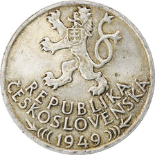 Czechoslovakia, 100 Korun, 1949, Silver, AU(50-53), KM:29