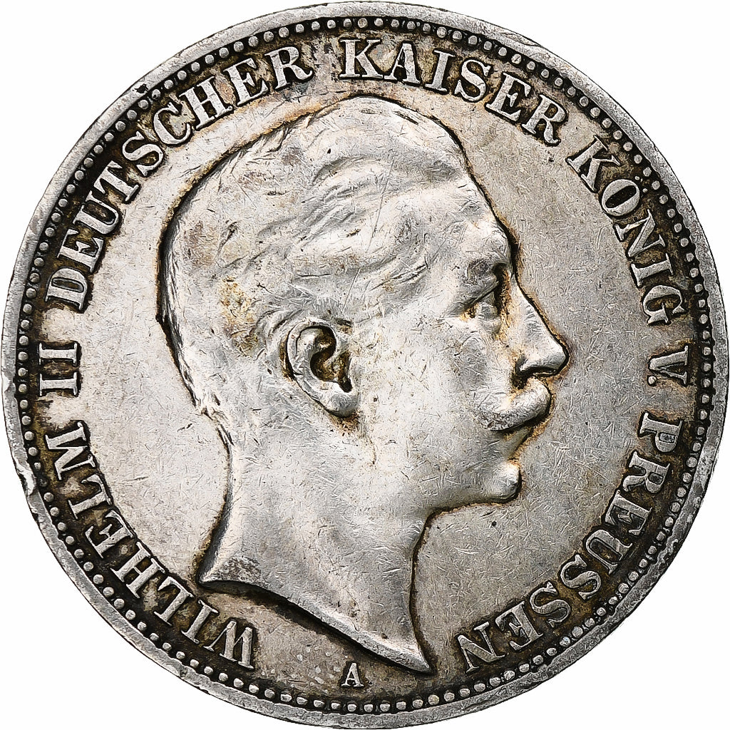 Germany, Wilhelm II, 3 Mark, 1910, Berlin, Silver, EF(40-45), KM:527