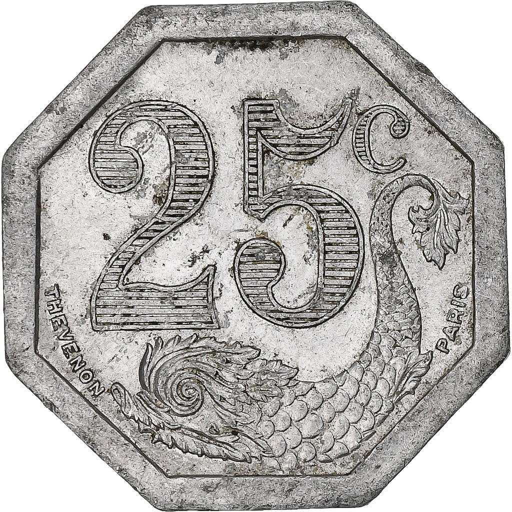 France, Société du Commerce - La Rochelle, 25 Centimes, 1922, TTB+, Aluminium