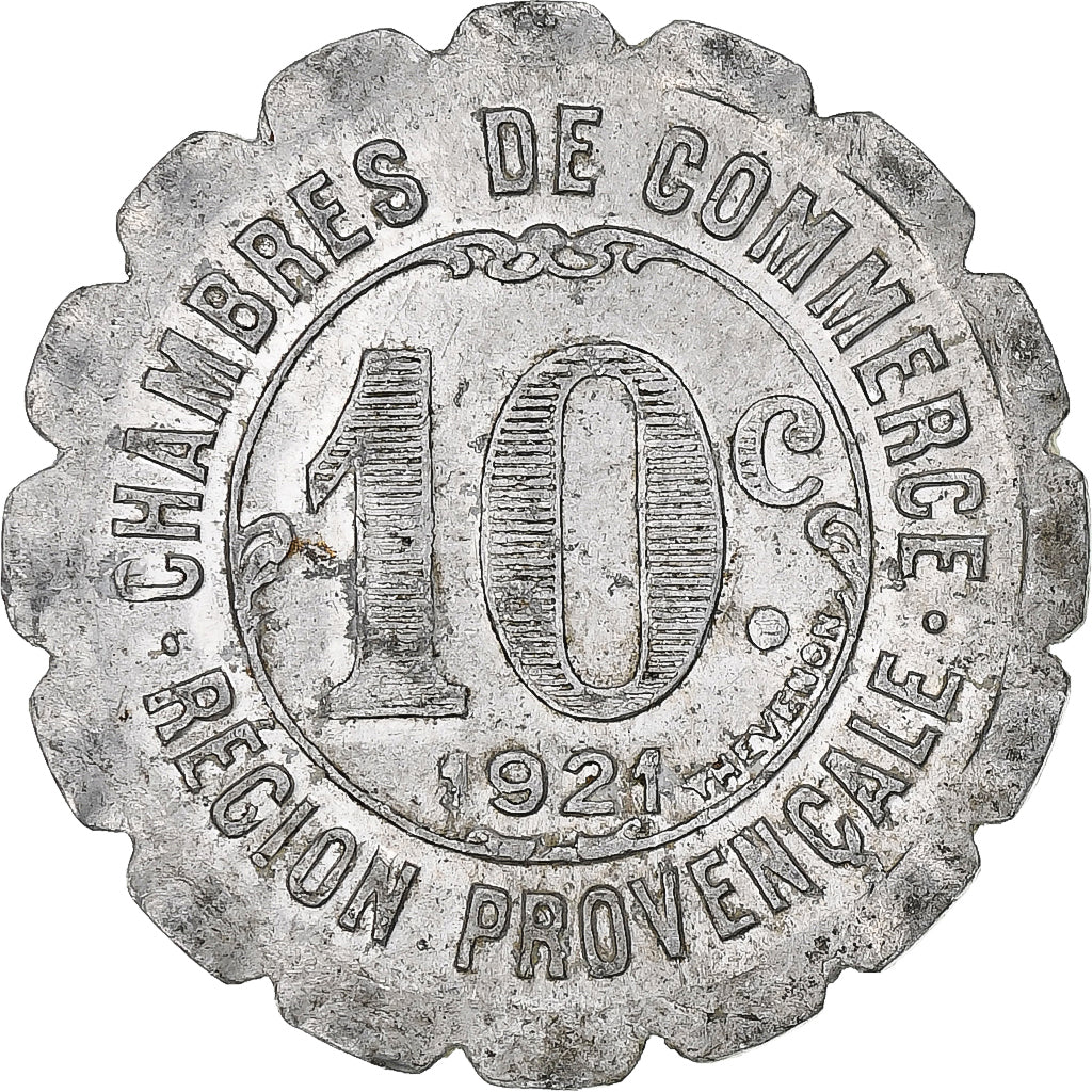 Frankrijk, Chambre de commerce région provençale, 10 Centimes, 1921, ZF+