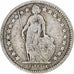 Switzerland, 1/2 Franc, Helvetia, 1910, Bern, Silver, VF(20-25), KM:23