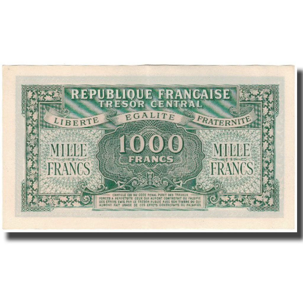 Francia, 1000 Francs, Marianne, 1945, EBC, Fayette:VF 12.1, KM:107