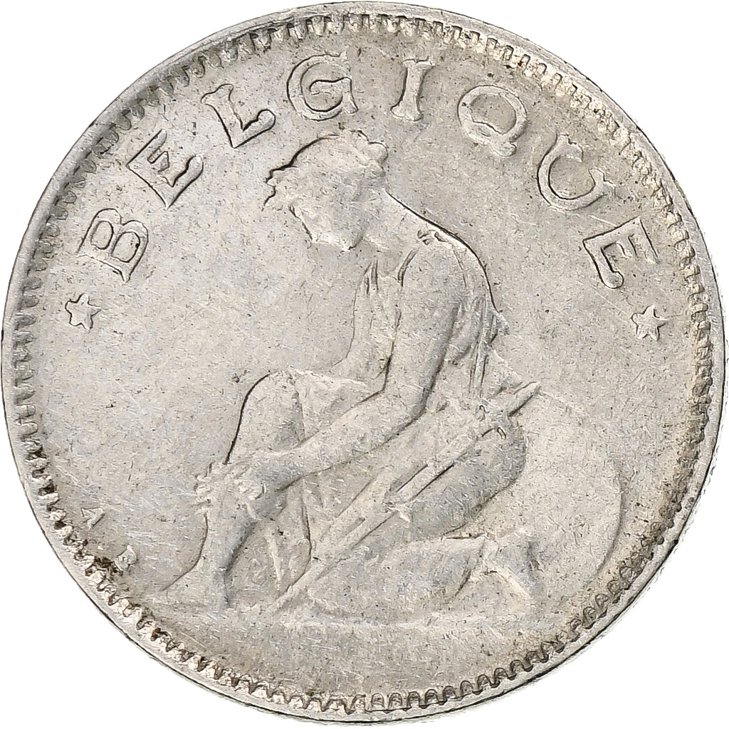 Bélgica, Albert I, 50 Centimes, 1927, Níquel, MBC+