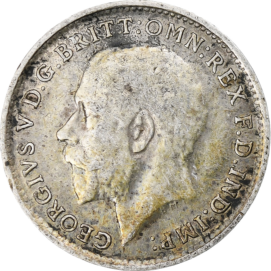 Wielka Brytania, George V, 3 Pence, 1916, London, Srebro, EF(40-45), KM:813