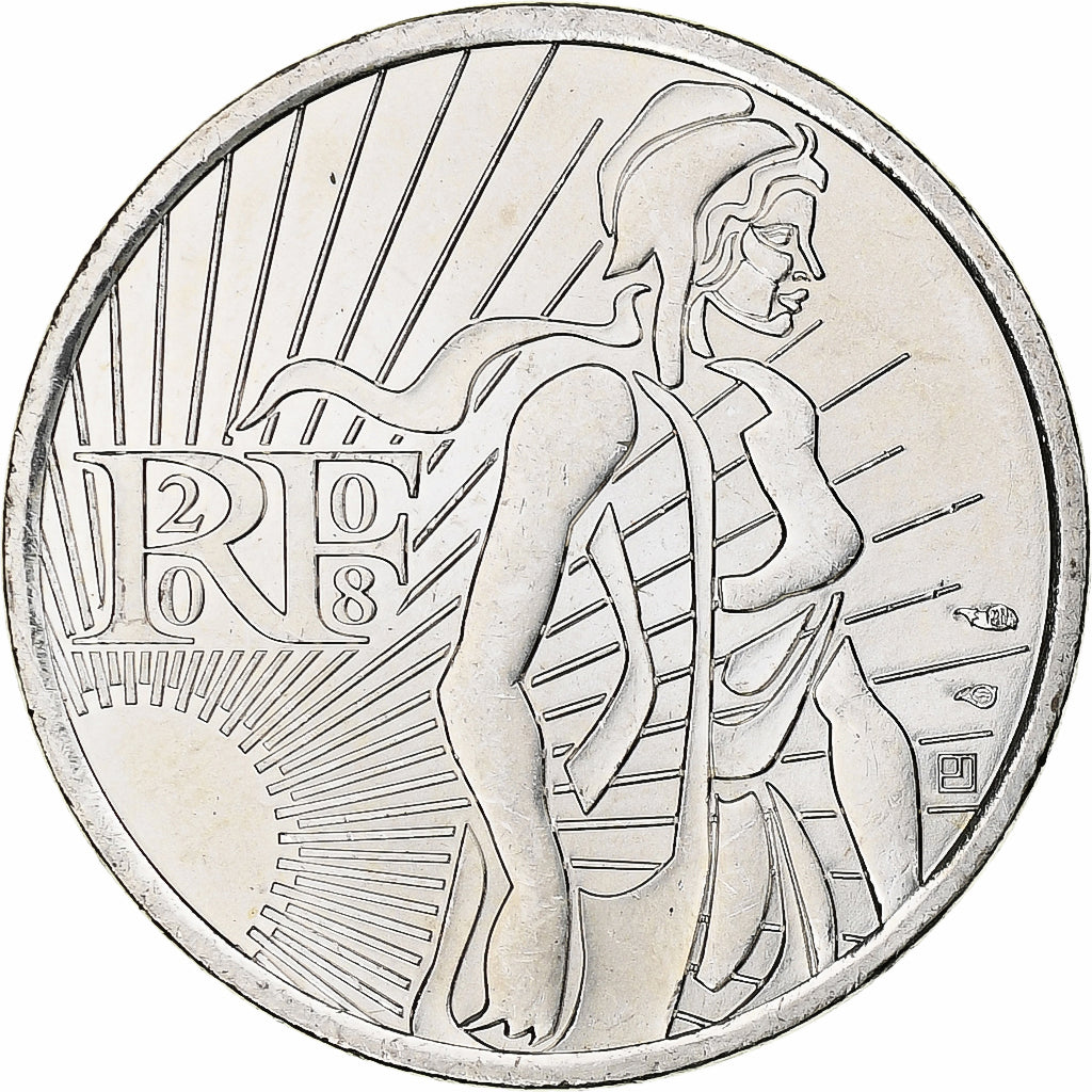 France, 5 Euro, Semeuse, 2008, MDP, Silver, MS(63)