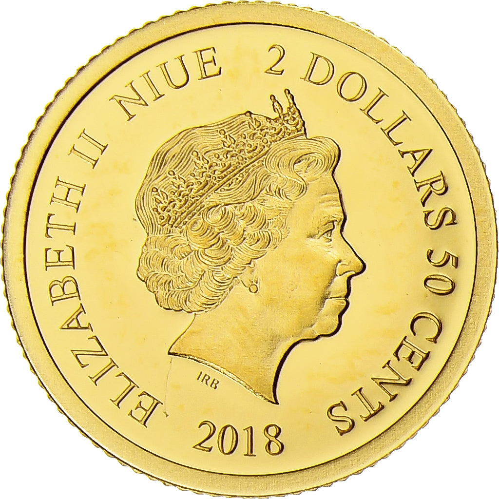 Niue, Elizabeth II, 2-1/2 Dollars, Échidné, 2018, Or, FDC