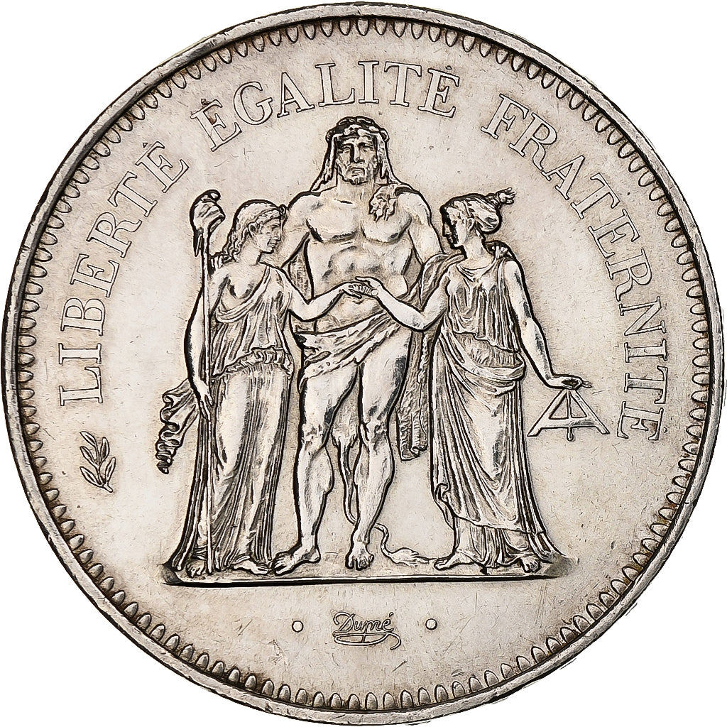 France, 50 Francs, Hercule, 1977, Paris, Silver, AU(55-58), Gadoury:882